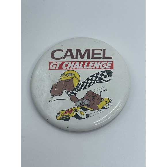 Camel Other - Vintage Camel GT Challenge Auto Racing Pin Pinback Button Early Old Cigarette